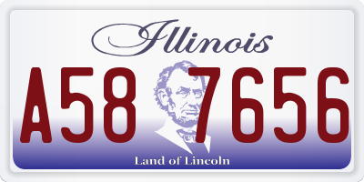 IL license plate A587656