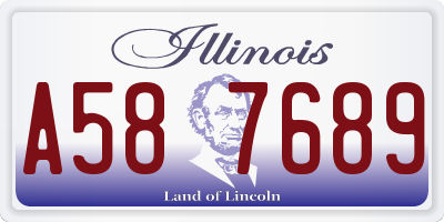 IL license plate A587689