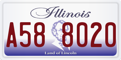 IL license plate A588020