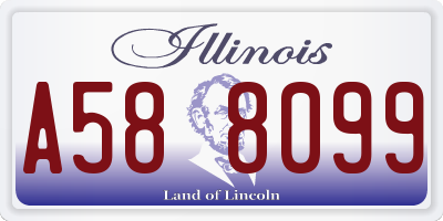 IL license plate A588099