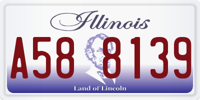 IL license plate A588139