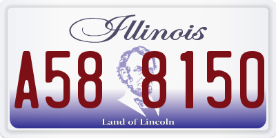 IL license plate A588150