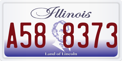 IL license plate A588373