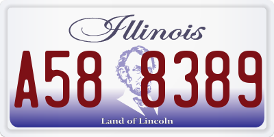 IL license plate A588389