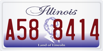 IL license plate A588414