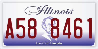 IL license plate A588461