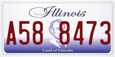 IL license plate A588473