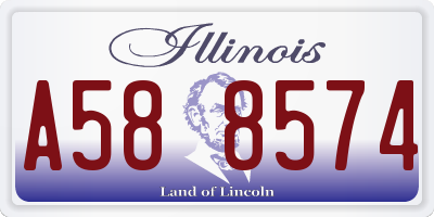 IL license plate A588574