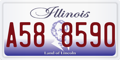 IL license plate A588590