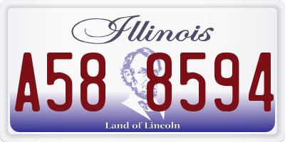 IL license plate A588594