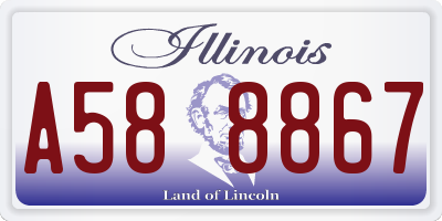 IL license plate A588867