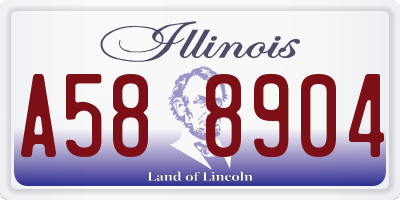 IL license plate A588904