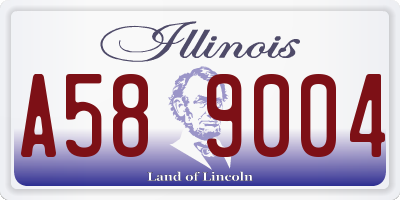 IL license plate A589004