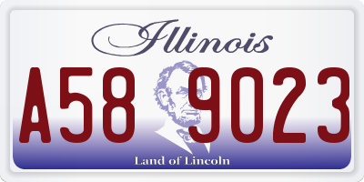 IL license plate A589023