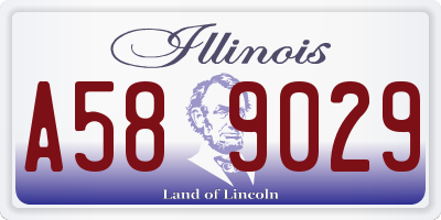 IL license plate A589029