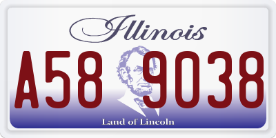 IL license plate A589038