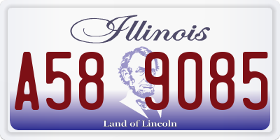 IL license plate A589085