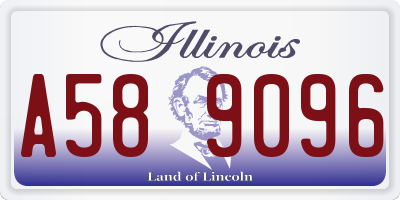 IL license plate A589096