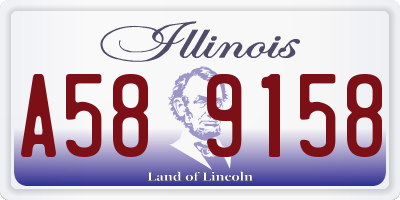 IL license plate A589158