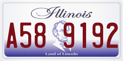 IL license plate A589192