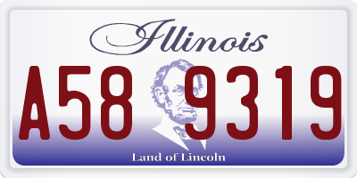 IL license plate A589319