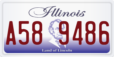 IL license plate A589486