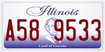IL license plate A589533