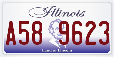 IL license plate A589623