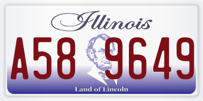 IL license plate A589649