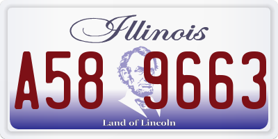 IL license plate A589663