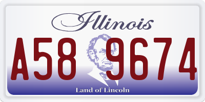 IL license plate A589674