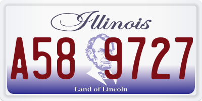 IL license plate A589727