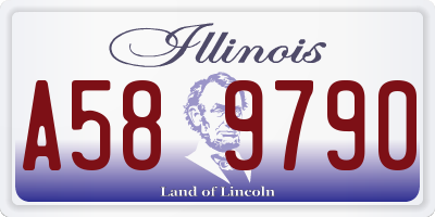 IL license plate A589790