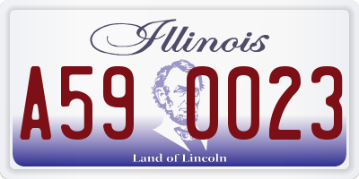IL license plate A590023