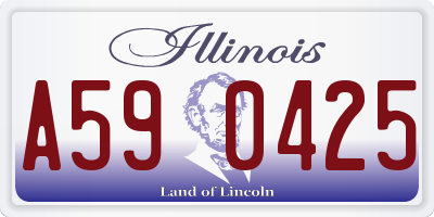 IL license plate A590425