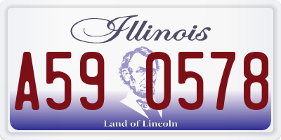 IL license plate A590578