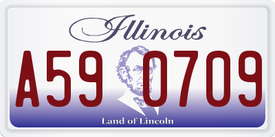 IL license plate A590709