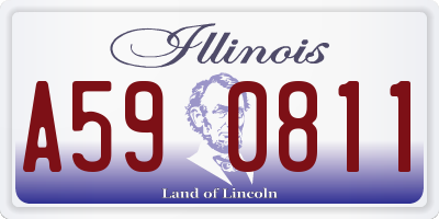 IL license plate A590811