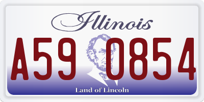 IL license plate A590854
