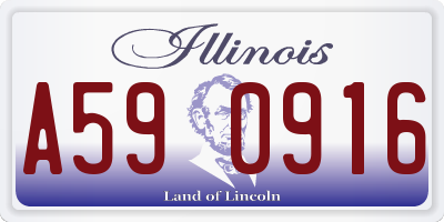 IL license plate A590916