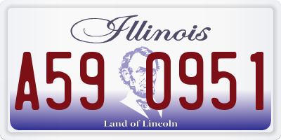 IL license plate A590951