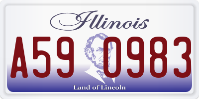 IL license plate A590983