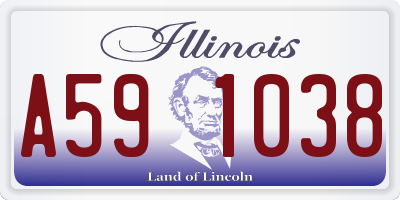 IL license plate A591038