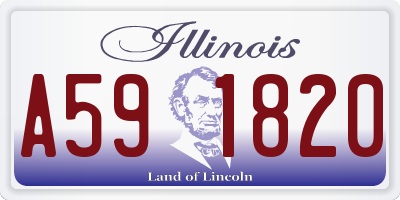 IL license plate A591820