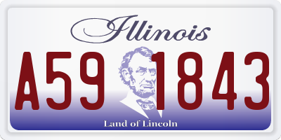 IL license plate A591843