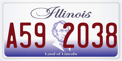 IL license plate A592038