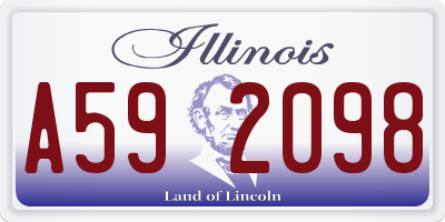 IL license plate A592098