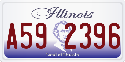 IL license plate A592396