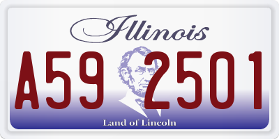 IL license plate A592501
