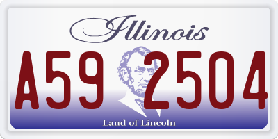 IL license plate A592504